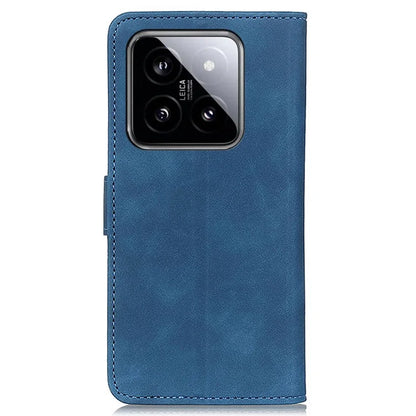 KHAZNEH For Xiaomi 14 Pro Case PU Leather Vintage Stand Phone Cover