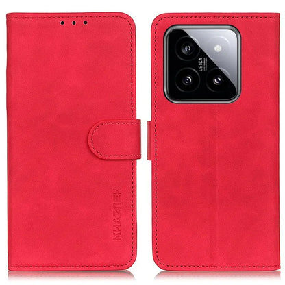 KHAZNEH For Xiaomi 14 Pro Case PU Leather Vintage Stand Phone Cover