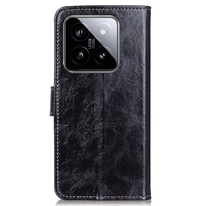 For Xiaomi 14 Pro Case PU Leather Crazy Horse Texture Wallet Phone Cover