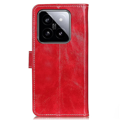 For Xiaomi 14 Pro Case PU Leather Crazy Horse Texture Wallet Phone Cover