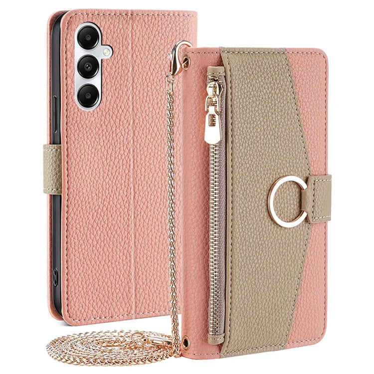 For Samsung Galaxy A05s 4G Case PU Leather Flip Cover with Makeup Mirror