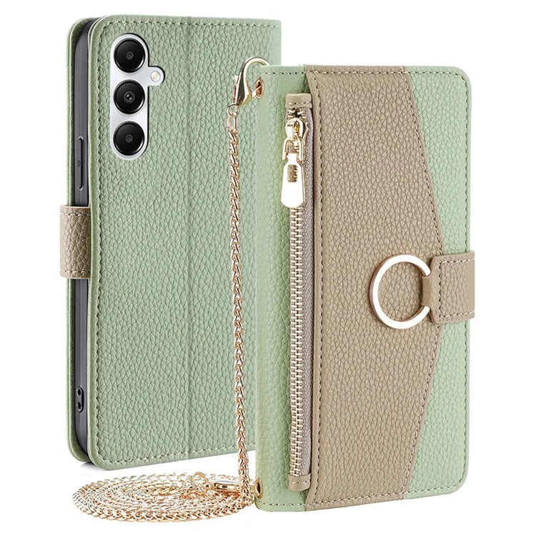 For Samsung Galaxy A05s 4G Case PU Leather Flip Cover with Makeup Mirror