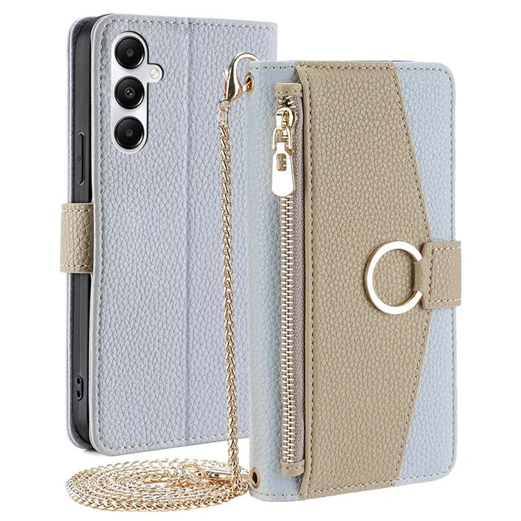 For Samsung Galaxy A05s 4G Case PU Leather Flip Cover with Makeup Mirror