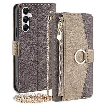 For Samsung Galaxy A05s 4G Case PU Leather Flip Cover with Makeup Mirror