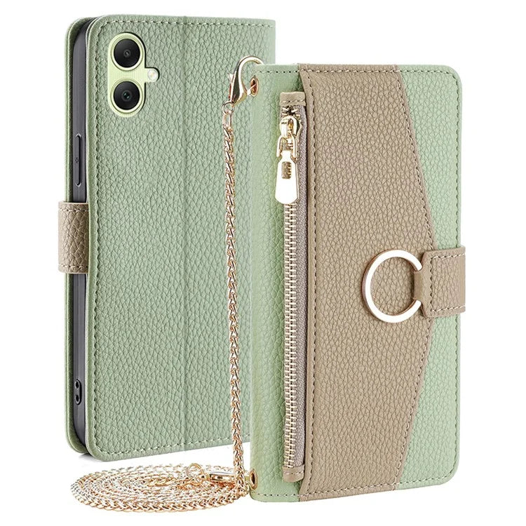 For Samsung Galaxy A05 4G Case Crossbody Wallet PU Leather Phone Cover with Makeup Mirror