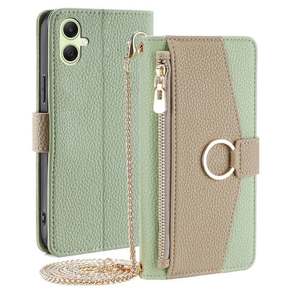For Samsung Galaxy A05 4G Case Crossbody Wallet PU Leather Phone Cover with Makeup Mirror