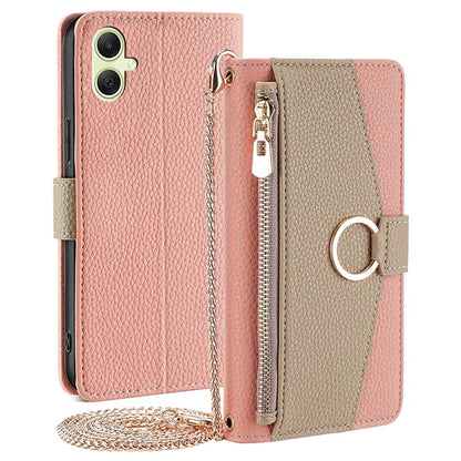 For Samsung Galaxy A05 4G Case Crossbody Wallet PU Leather Phone Cover with Makeup Mirror