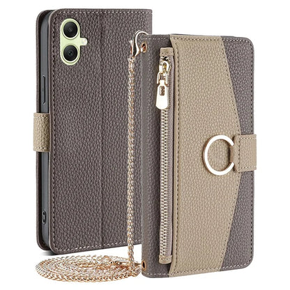 For Samsung Galaxy A05 4G Case Crossbody Wallet PU Leather Phone Cover with Makeup Mirror