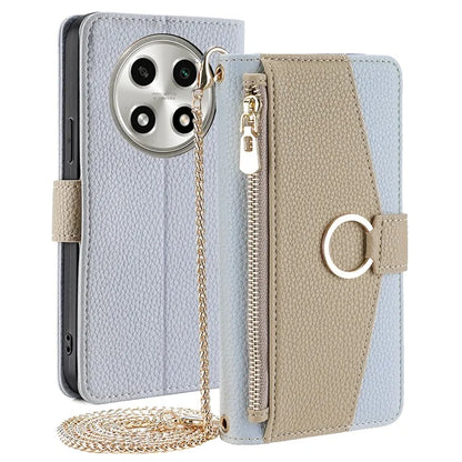 For Oppo A2 Pro 5G Case PU Leather Wallet Phone Cover with Makeup Mirror