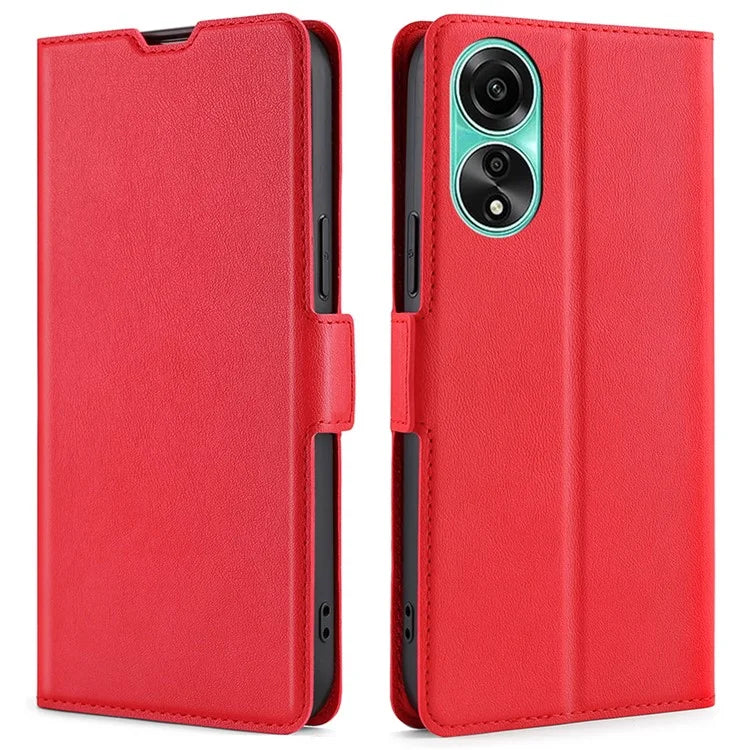 For Oppo A78 4G Case Scratch-resistant Leather Card Slot Phone Cover