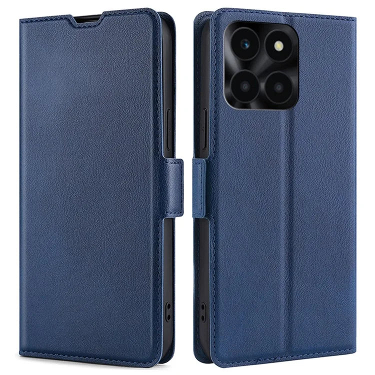 For Honor X6a 4G Case Scratch-resistant PU Leather Supporting Stand Card Slot Phone Protector