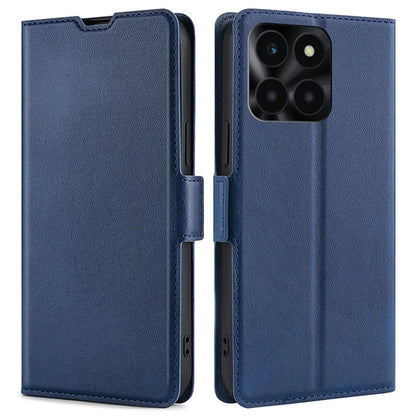 For Honor X6a 4G Case Scratch-resistant PU Leather Supporting Stand Card Slot Phone Protector