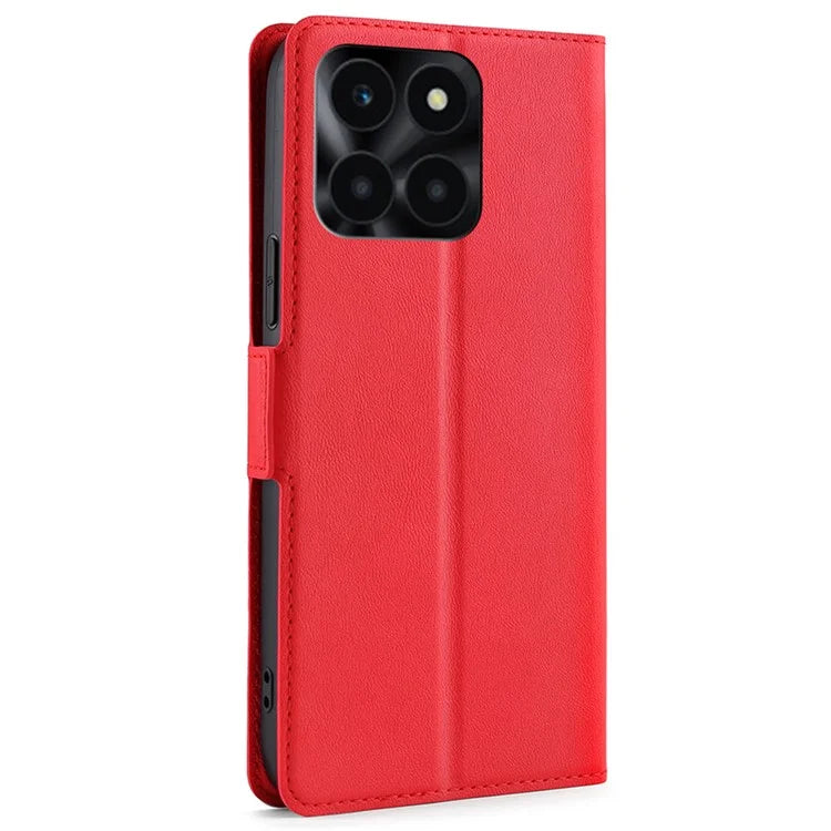 For Honor X6a 4G Case Scratch-resistant PU Leather Supporting Stand Card Slot Phone Protector