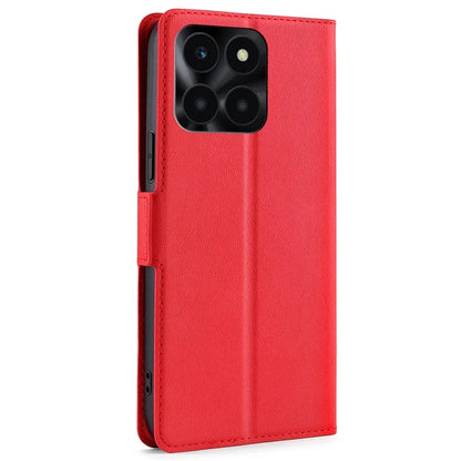 For Honor X6a 4G Case Scratch-resistant PU Leather Supporting Stand Card Slot Phone Protector