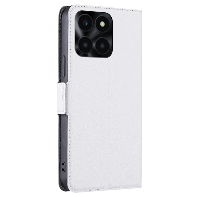 For Honor X6a 4G Case Scratch-resistant PU Leather Supporting Stand Card Slot Phone Protector
