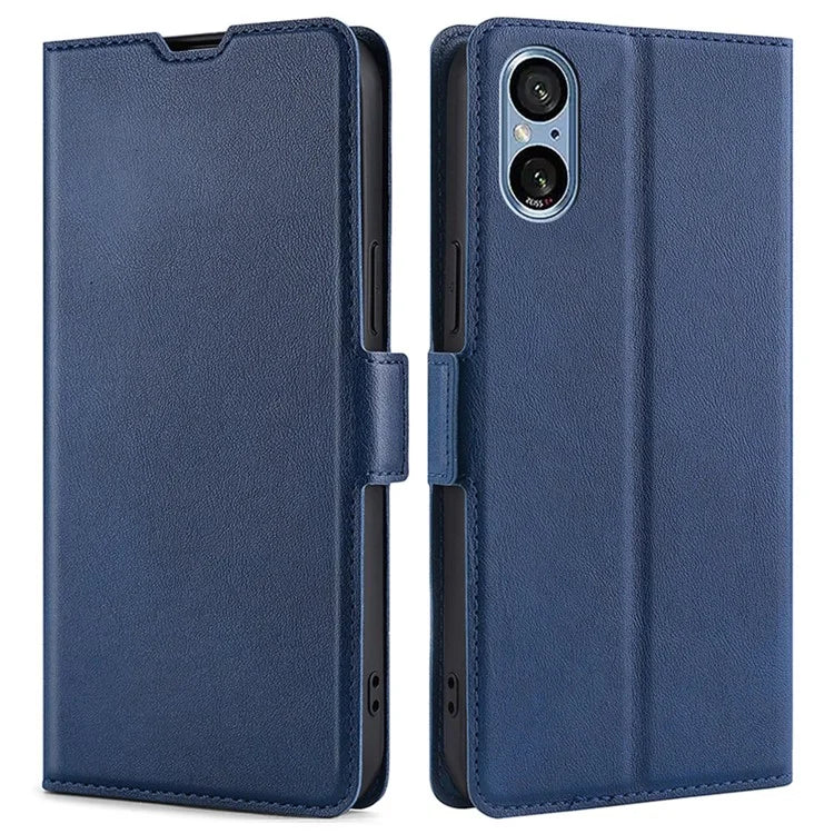 For Sony Xperia 5 V Case Anti-scratch PU Leather Supporting Stand Phone Cover