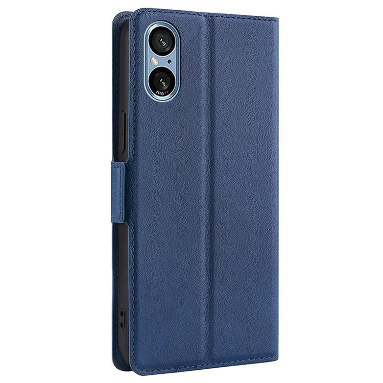 For Sony Xperia 5 V Case Anti-scratch PU Leather Supporting Stand Phone Cover