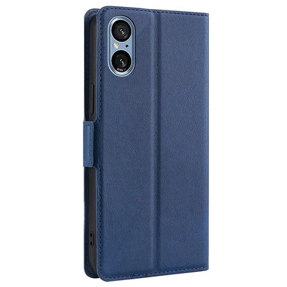 For Sony Xperia 5 V Case Anti-scratch PU Leather Supporting Stand Phone Cover