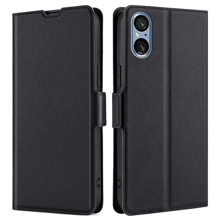For Sony Xperia 5 V Case Anti-scratch PU Leather Supporting Stand Phone Cover