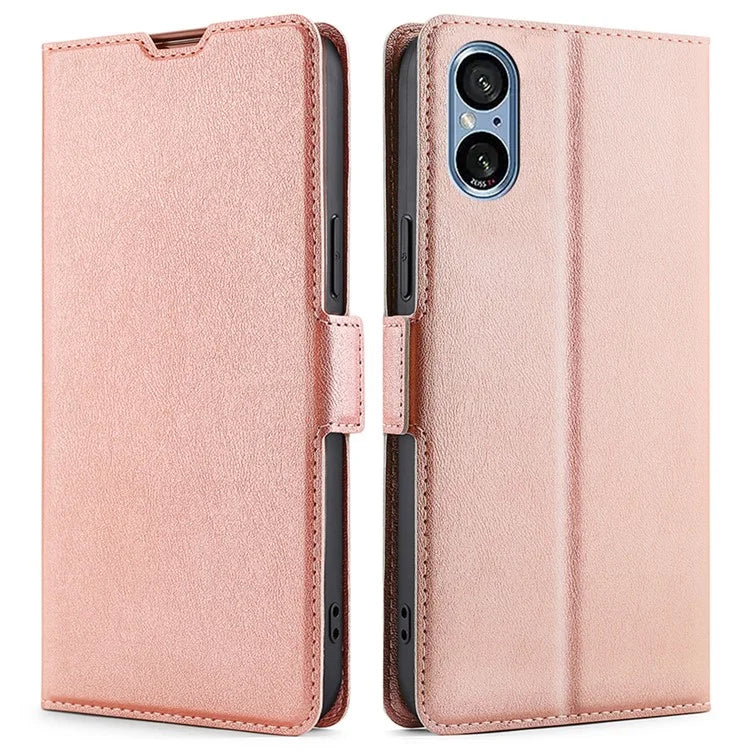For Sony Xperia 5 V Case Anti-scratch PU Leather Supporting Stand Phone Cover