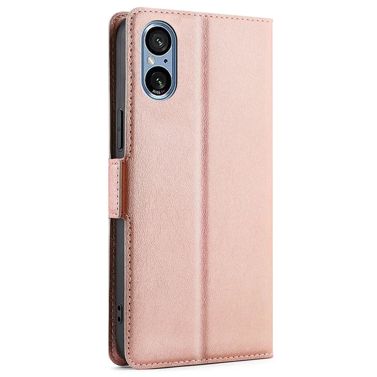 For Sony Xperia 5 V Case Anti-scratch PU Leather Supporting Stand Phone Cover