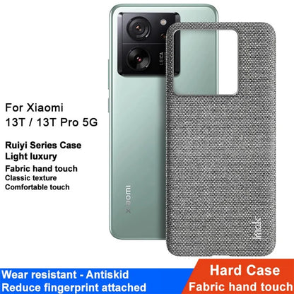 IMAK Ruiyi Series for Xiaomi 13T / 13T Pro Case Cloth Texture PU Leather+PC Phone Cover