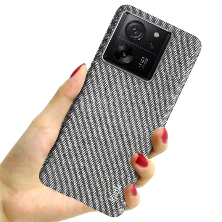 IMAK Ruiyi Series for Xiaomi 13T / 13T Pro Case Cloth Texture PU Leather+PC Phone Cover