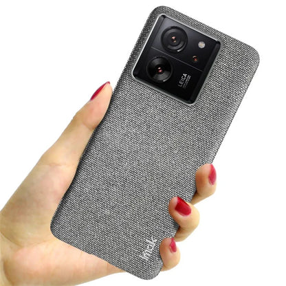 IMAK Ruiyi Series for Xiaomi 13T / 13T Pro Case Cloth Texture PU Leather+PC Phone Cover