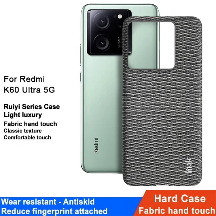 IMAK Ruiyi Series for Xiaomi Redmi K60 Ultra Case Anti-scratch PU Leather+PC Smart Phone Cover