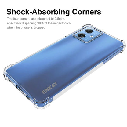 ENKAY HAT PRINCE For Motorola Moto G54 5G Case Slim-Fit TPU Phone Cover Anti-slip Strip Edge Shell