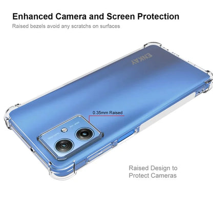 ENKAY HAT PRINCE For Motorola Moto G54 5G Case Slim-Fit TPU Phone Cover Anti-slip Strip Edge Shell