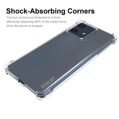 ENKAY HAT PRINCE For Motorola Edge 40 Neo 5G Clear TPU Phone Case Anti-slip Strip Edge Cover Shell
