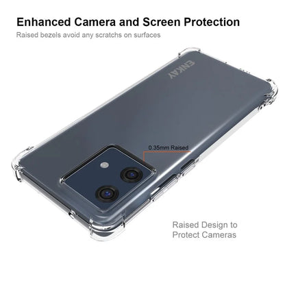 ENKAY HAT PRINCE For Motorola Edge 40 Neo 5G Clear TPU Phone Case Anti-slip Strip Edge Cover Shell