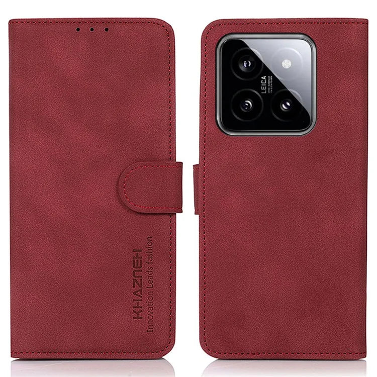 KHAZNEH For Xiaomi 14 Case PU Leather Protective Phone Cover