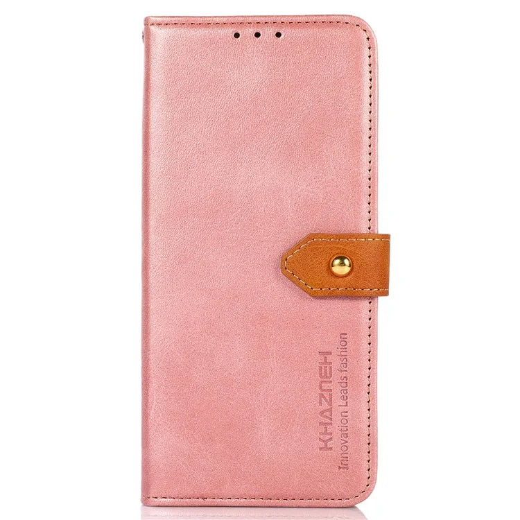 KHAZNEH For Xiaomi 14 Leather Case Gold Magnetic Buckle Wallet Cover