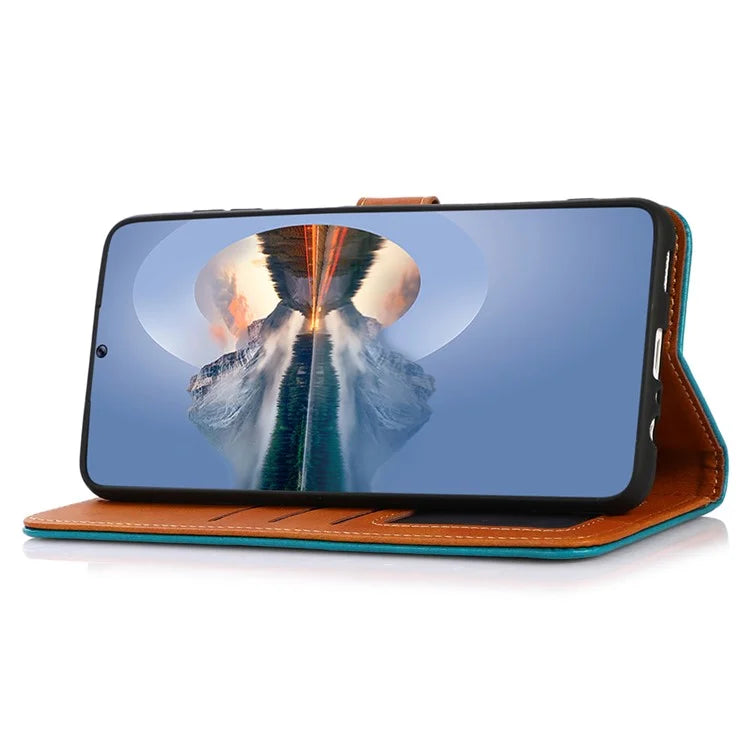 KHAZNEH For Xiaomi 14 Leather Case Gold Magnetic Buckle Wallet Cover