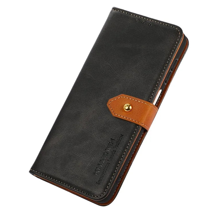 KHAZNEH For Xiaomi 14 Leather Case Gold Magnetic Buckle Wallet Cover