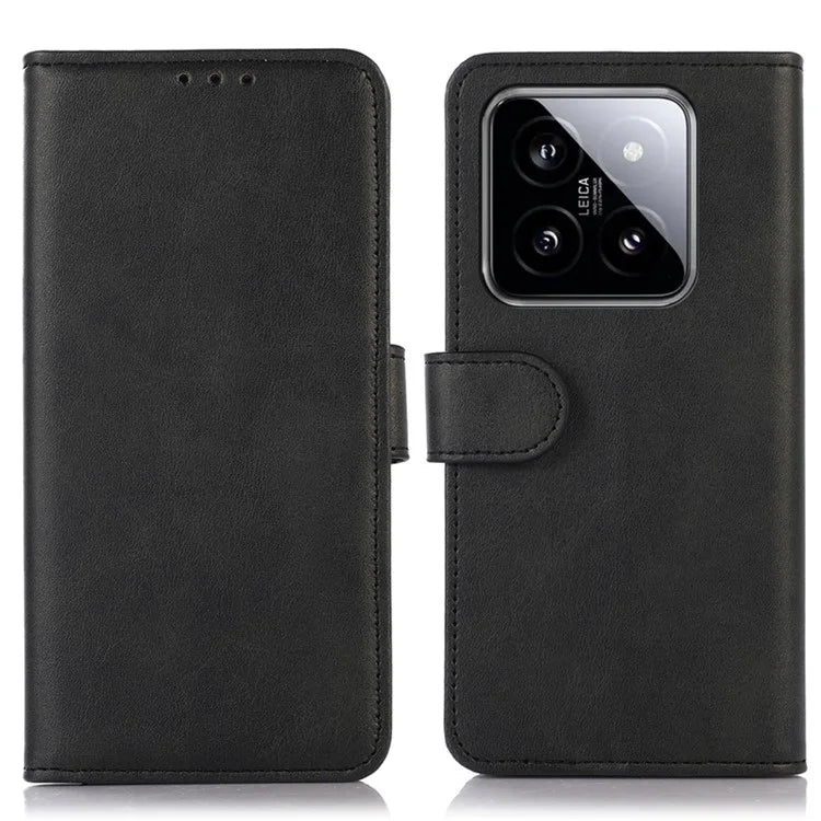 For Xiaomi 14 Case Cowhide Texture Wallet Shockproof Phone Cover