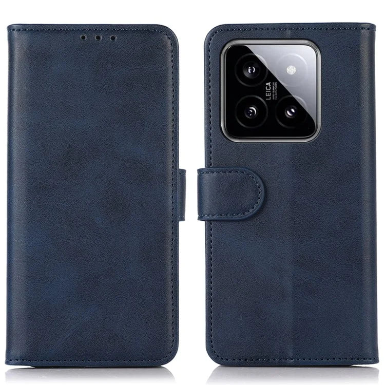 For Xiaomi 14 Case Cowhide Texture Wallet Shockproof Phone Cover