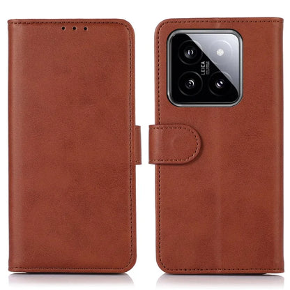 For Xiaomi 14 Case Cowhide Texture Wallet Shockproof Phone Cover