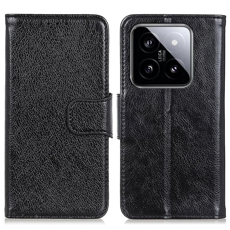 For Xiaomi 14 Pro Case Nappa Texture Wallet Split Leather Phone Cover