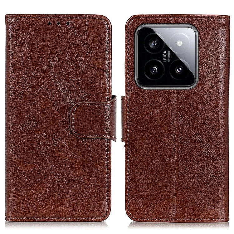 For Xiaomi 14 Case Split Leather Mobile Phone Stand Wallet Cover