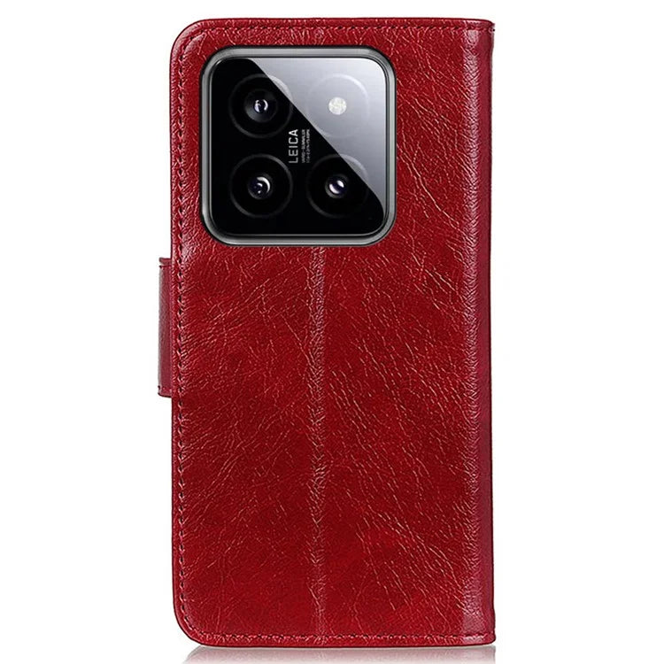 For Xiaomi 14 Case Split Leather Mobile Phone Stand Wallet Cover