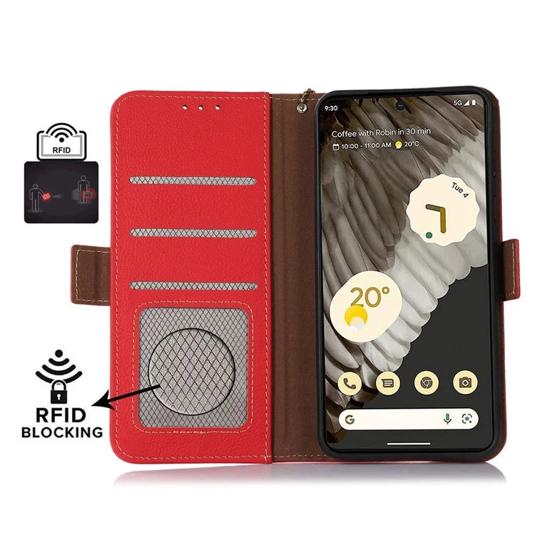 TJ For Google Pixel 8a Case RFID Blocking Phone Wallet Cover