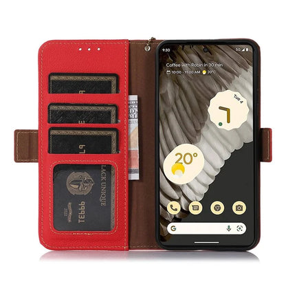 TJ For Google Pixel 8a Case RFID Blocking Phone Wallet Cover