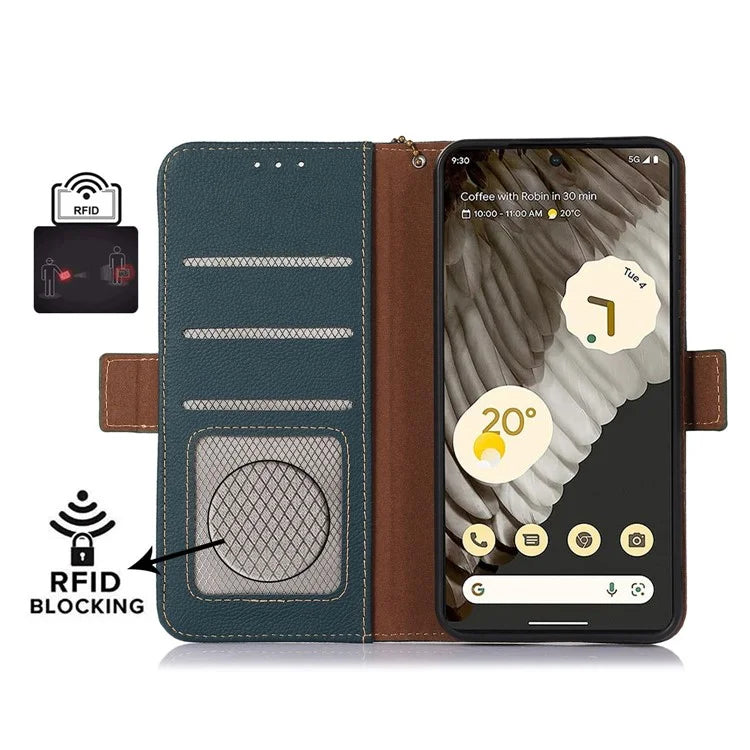 TJ For Google Pixel 8a Case RFID Blocking Phone Wallet Cover