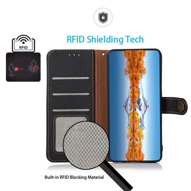 KHAZNEH For Google Pixel 8a Case Wallet RFID Blocking Phone Stand Cover