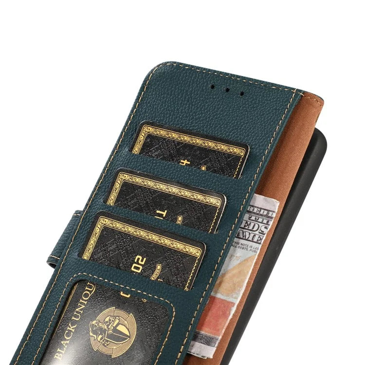 KHAZNEH For Google Pixel 8a Case Wallet RFID Blocking Phone Stand Cover
