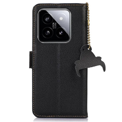 For Xiaomi 14 Pro Case RFID Blocking Litchi Texture Wallet Phone Cover