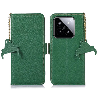 For Xiaomi 14 Pro Case RFID Blocking Litchi Texture Wallet Phone Cover